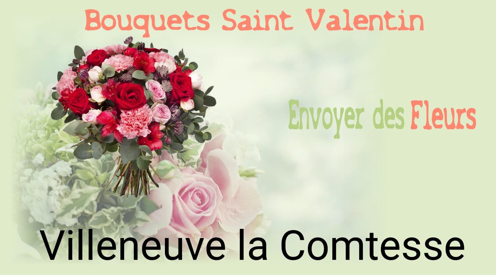 Roses de Saint-Valentin livrées à Villeneuve-la-Comtesse